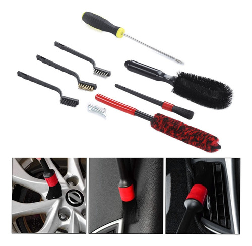 . Juego De Cepillos De Limpieza De Ruedas De Coche De 8