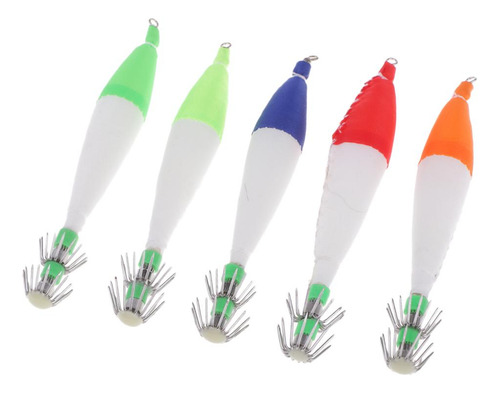 3 X 5x Cebo De Pesca Calamar Gancho Pesca Ganchillo Tackle