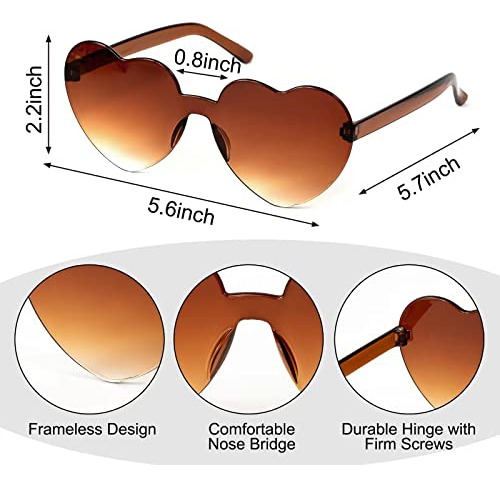Lusy Dm 16 Pares De Gafas De Sol Sin Corazón Sin Fdj68