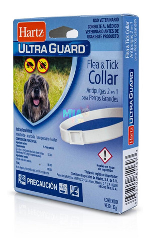 Imagen 3 de 7 de Collar Antipulga 2/1perros Grandes Hartz Pulga Garrapata