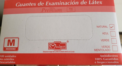 Imagen 3 de 3 de Guantes Descart. Latex M 100 Unid. + Envio Gratis Incluido