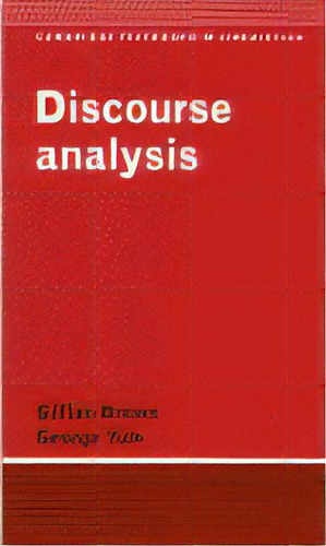 Discourse Analysis, De Brown. Editorial Cambridge University Press En Inglés