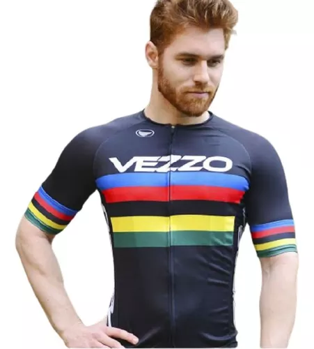 Camisa De Ciclismo Unissex Roupas Bike Mtb Speed Vezzo Preta