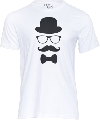 Playera Cara Con Bigote Y Lentes. Dia Del Padre. Regalo Papá