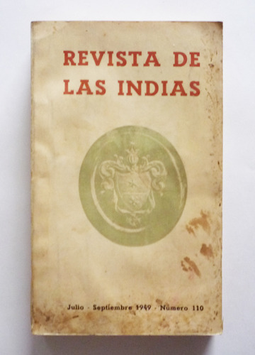 Revista De Las Indias - Numero 110 Volumen Xxxv 