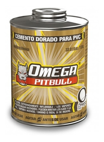 Pegamento Para Pvc Dorado 1 Litro Omega Pitbull Ct200101