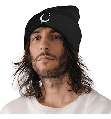 Gorro De Punto Con Bordado Gótico De Luna Para Hombres Y Muj