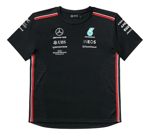 Camiseta Polo Negra Formula 2023 F1 Mercedes Benz