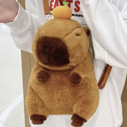 I Lindo Muñeco De Peluche Carpincho Naranja En La Parte