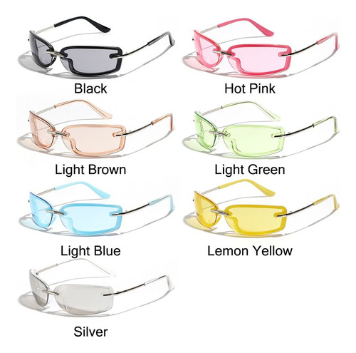 Gafas De Sol Y2k, Coloridas, Envolventes, Unisex