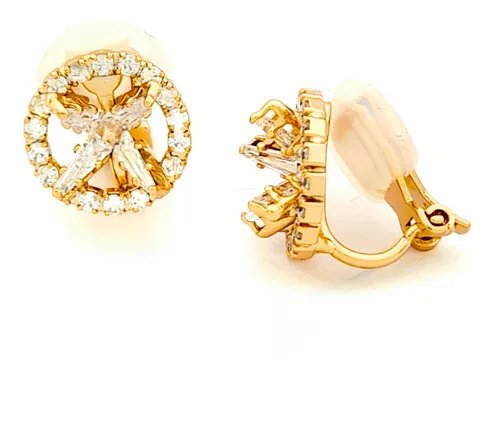 comprar Aretes Clip A Presión Arracadas Sin Perforación Oro Laminado