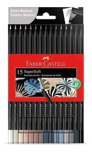 Lápices De Colores Faber-castell Supersoft Neutros X 15