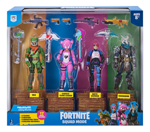 Fortnite Squad Mode Rex Cuddle Team Leader 4  Figures Set