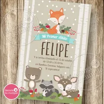 Comprar Kit Imprimible Animalitos Bosque Zorrito Cumpleaños Candybar