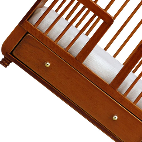 1:12 Escala Casa De Bonecas De Madeira Cama De Bebê 1/12