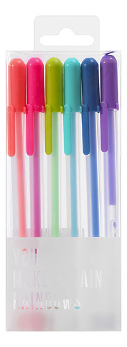 Miniso Paquete De Plumas De Gel Candy Rainbow Series Multico Tinta Multicolor Exterior Multicolor