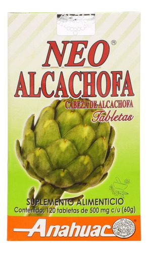 Neo Alcachofa 120 Tabletas Anahuac Sabor Sin Sabor