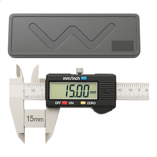 Paquímetro Digital 150mm Aço Inox Com Estojo Profissional