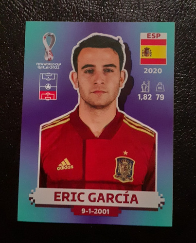 Figurita Mundial Qatar 2022 Azul Europea Eric Garcia