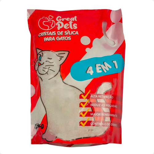 3 Arena Cristales De Sílice Gruesa Great Pets Gatos 1,6kg