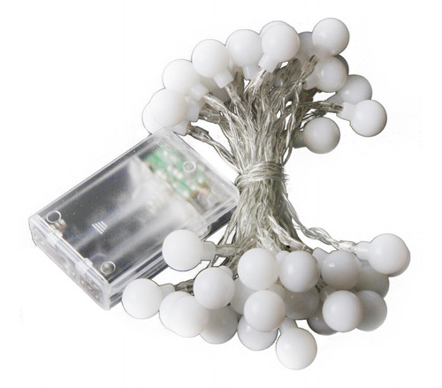 Cadena De Luces Led En L, 6 M, 40 Bolas, Control Remoto, Rom