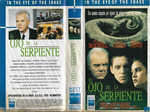 El Ojo De La Serpiente Vhs Sydney Penny Malcolm Mcdowell