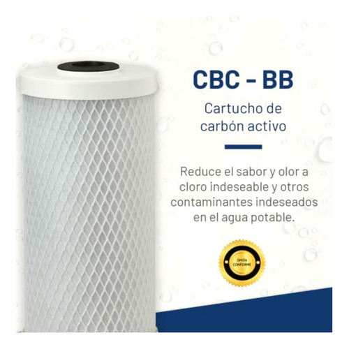Pentek Cbc Series Carbon Block Filter Cartridge, 0.5 Micron,