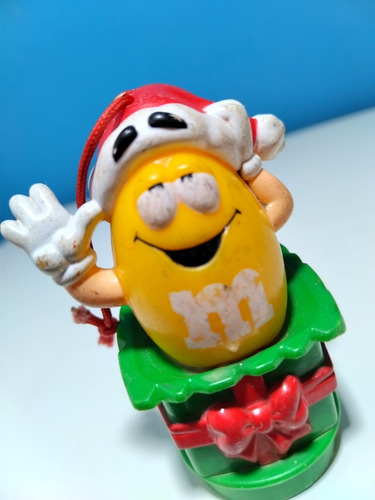 Figura Navidad Muñeco M&m  En Chimenea Vintage 1998