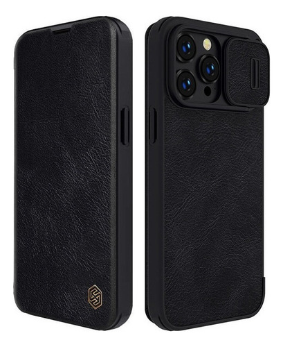 Case Nillkin Qin Pro Para iPhone 14 Pro 6.1 Flip Negro