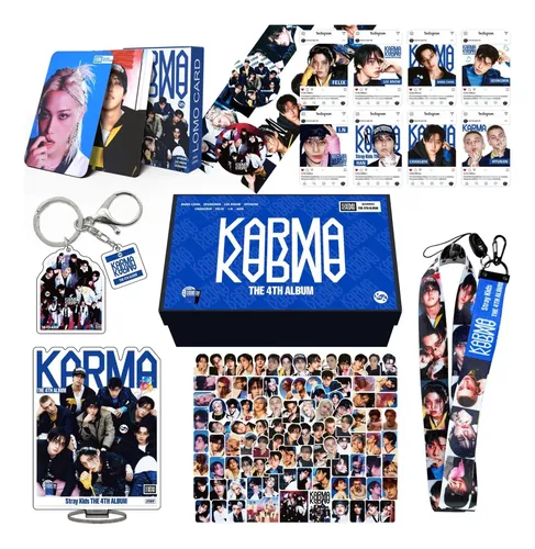 Kit Stray Kids Karma 4º Álbum Merchandising Completo 8 Peças
