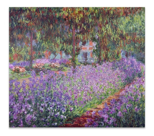 Cuadro Canvas El Jardin Del Artista En Giverny 62x70 M Y C