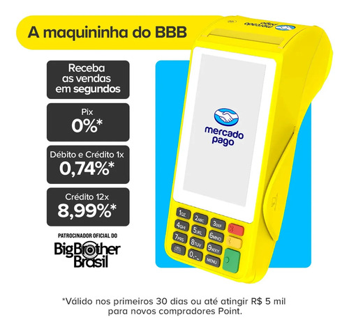 Maquininha de cartão Mercado Pago Point Pro 3