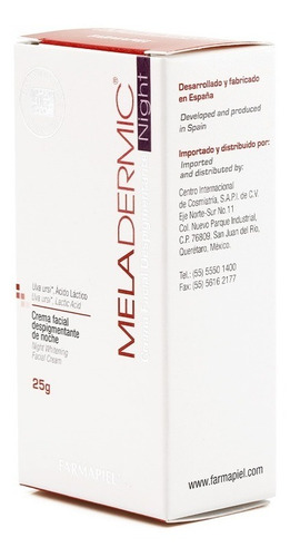 Imagen 5 de 7 de Crema Aclaradora Despigmentante Meladermic Noche 25gr