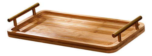 Bandeja De Madera Para Servir Con Asas, Bandeja Rectangular