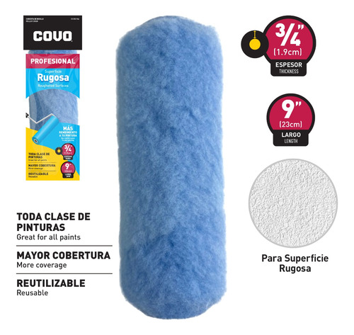 Camisa O Funda Rugosa Para Rodillo 9 / Mayor Y Detal /
