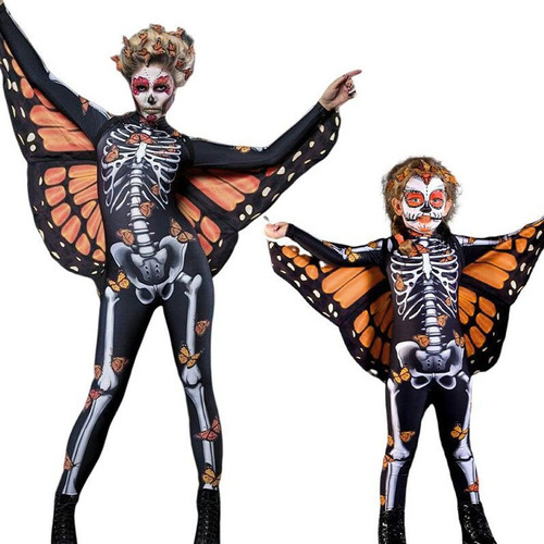 Disfraz De Halloween For Mujer, Esqueleto, Mono Infantil, Xa