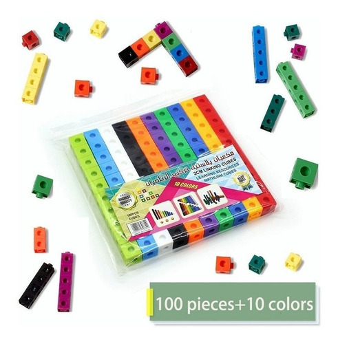 Conjunto De Atividades Hand 2mind Bloques De Números Cubos M Color As Shown