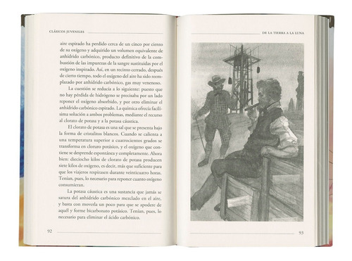 Imagen 2 de 3 de De La Tierra A La Luna. Julio Verne. Clasicos Juveniles.