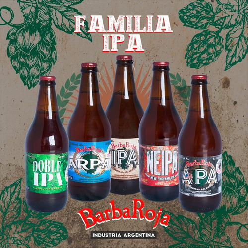 Imagen 3 de 6 de Cerveza Artesanal Barbaroja Estuche Regalo Ipa Familia