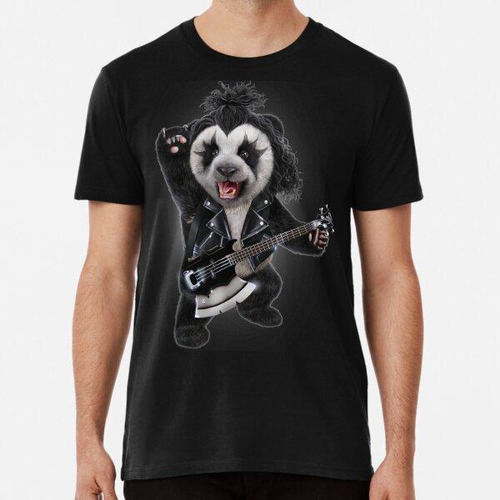 Remera Metal Giant Panda Guitarist Como Punk Rocker, Rock An