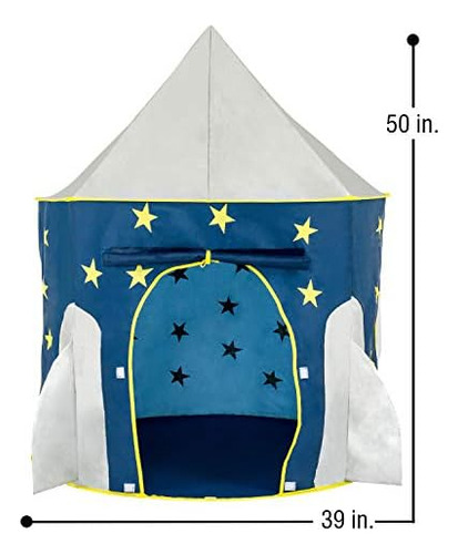 Foxprint Rocket Ship Tent - Space Themed Pretend Play Tent -
