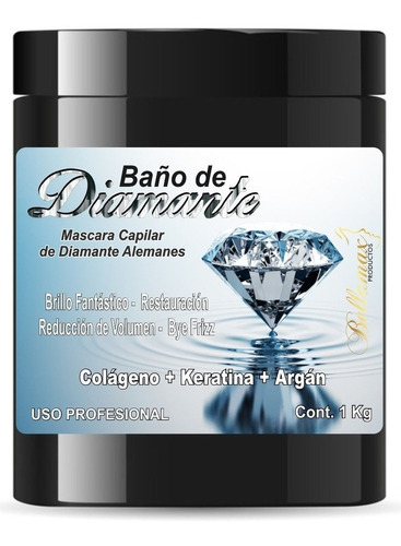 Mascara Capilar Baño De Diamante Profesional 1 Kg