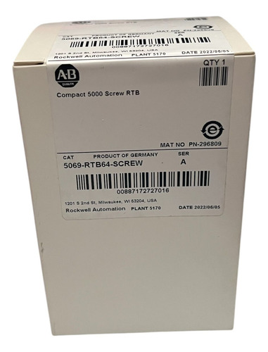 Allen-bradley Cat. 5069-rtb64-screw Para Plc Compactlogix.