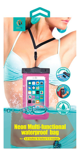 Funda Impermeable Para Celular Devia Color Negro