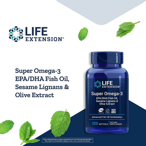 Super Omega 3 - Life Extension Sabor sem sabor