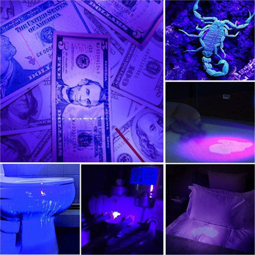 . 1 Mini Linterna Ultravioleta De Luz Negra