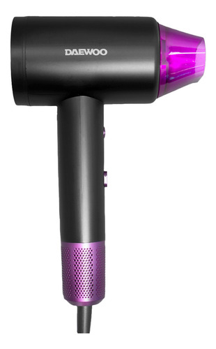 Secadora De Cabello Profesional Daewoo 2 Velocidades 110°c Indicador Led Temperatura Tecnología Iónica Color Negro Dw-se3