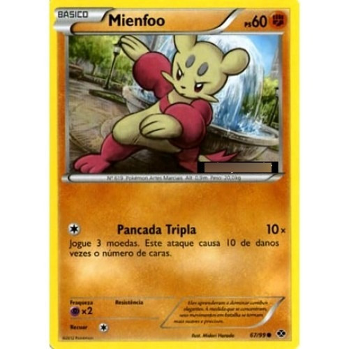 Mienfoo - Pokémon Físico Comum - 67/99 - Pokemon Card Game