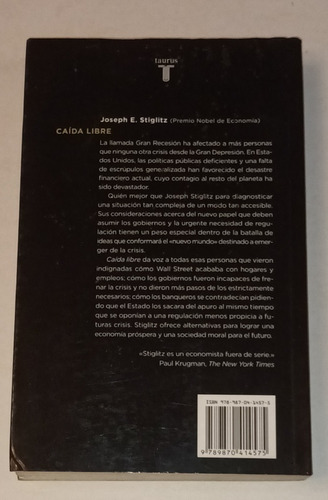 Caída Libre- Joseph Stiglitz (Usado)