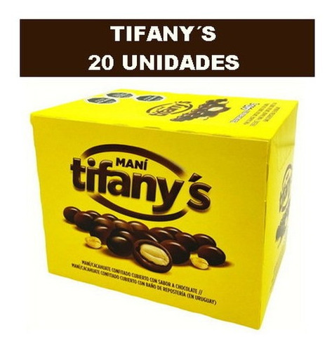 Chocolate Tifany's Mani Bañado En Chocolate Caja X 24 Unid